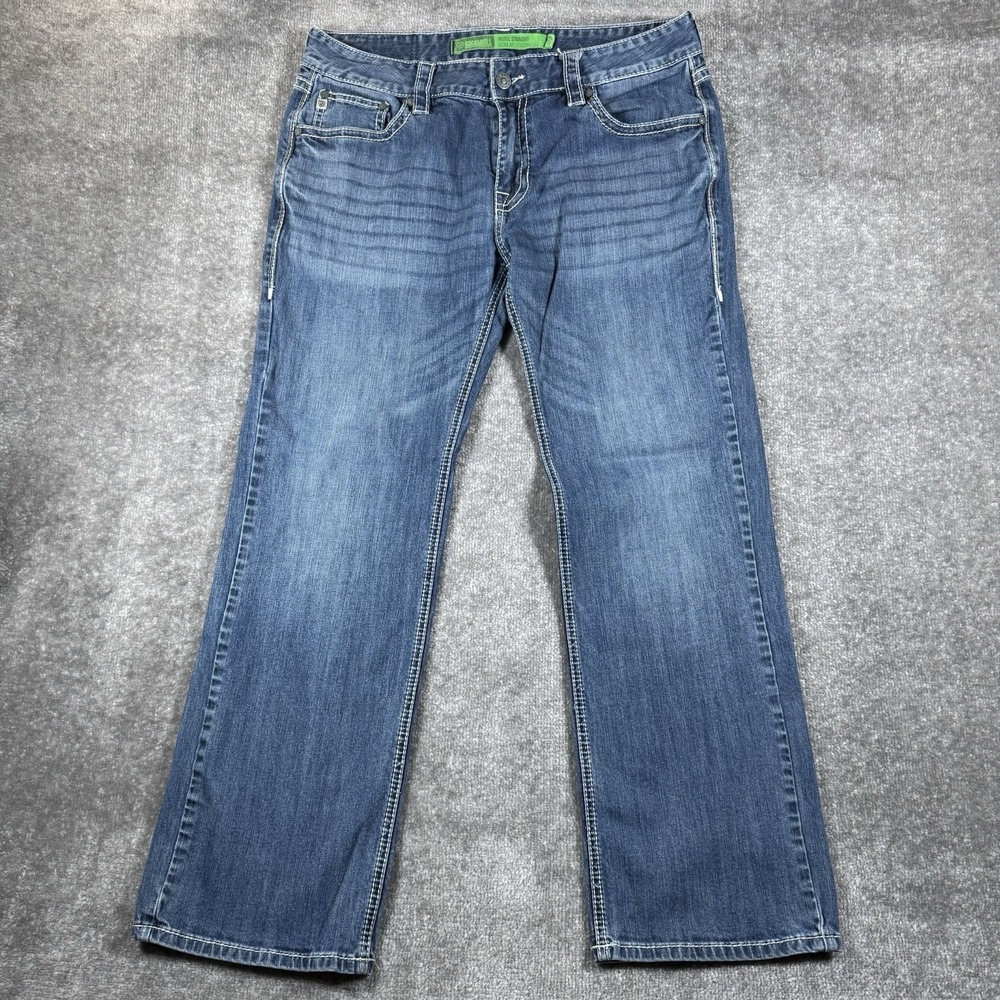 Rock & Roll Denim Jeans Men's 36x30‎ Blue Denim Pistol Straight Leg Western